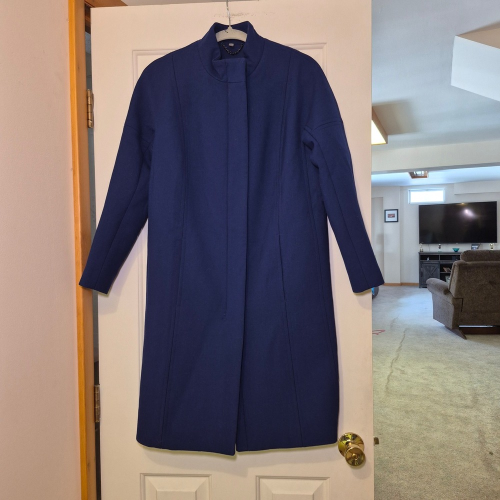 American Airlines Flight Attendant Topper Coat Twin Hill Wool Blue 2P Heavy Warm